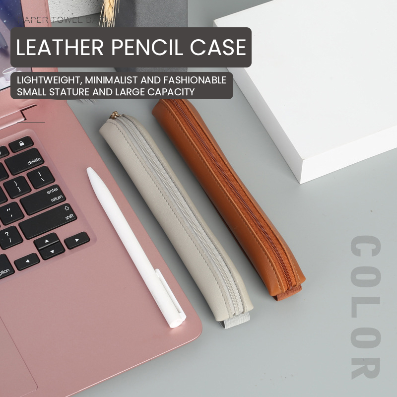 Pu Leather Pen Holder Zippered - огляд і ціна Leather Work Diary