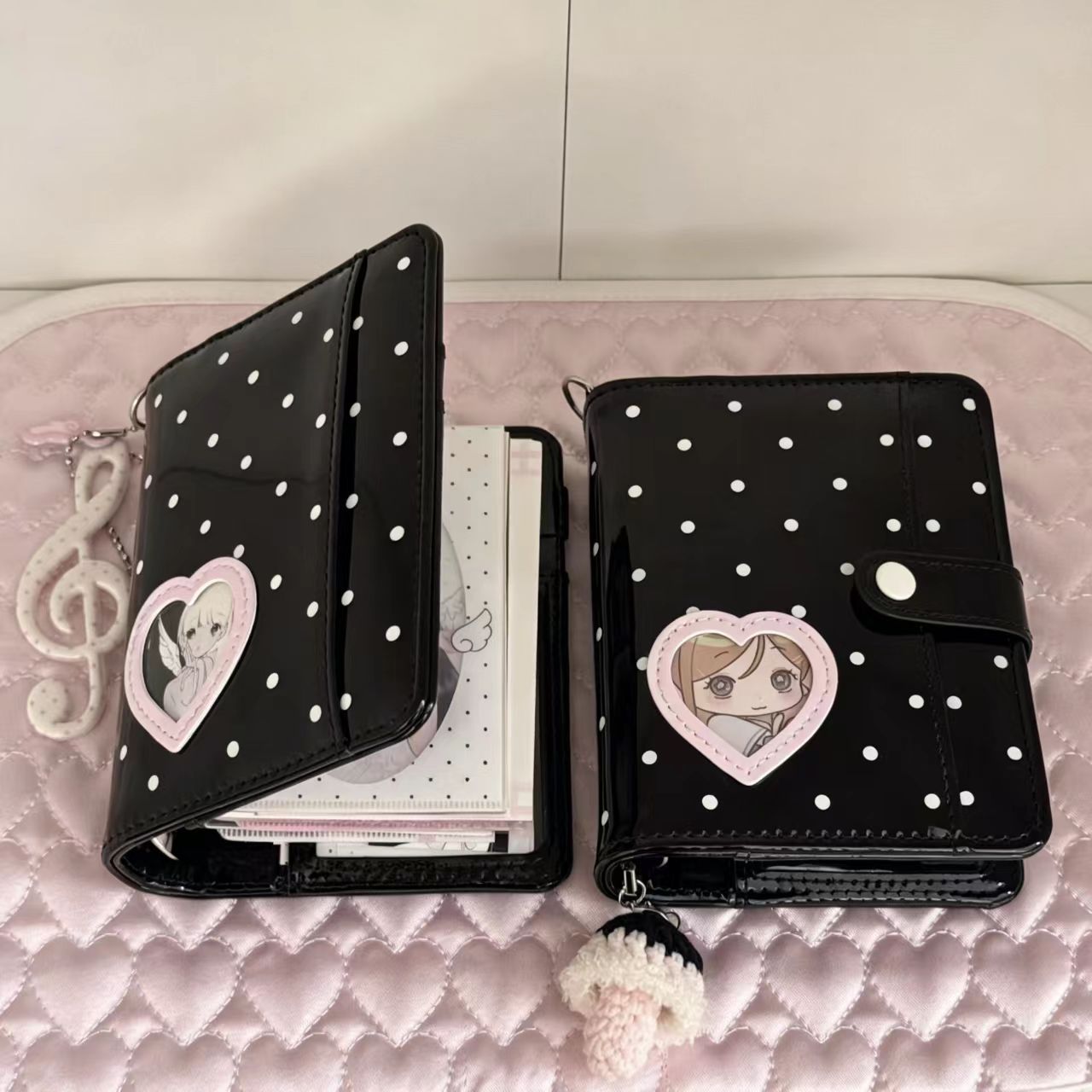 Korean Style Polka Dot Heart M - огляд і ціна Leather Work Diary