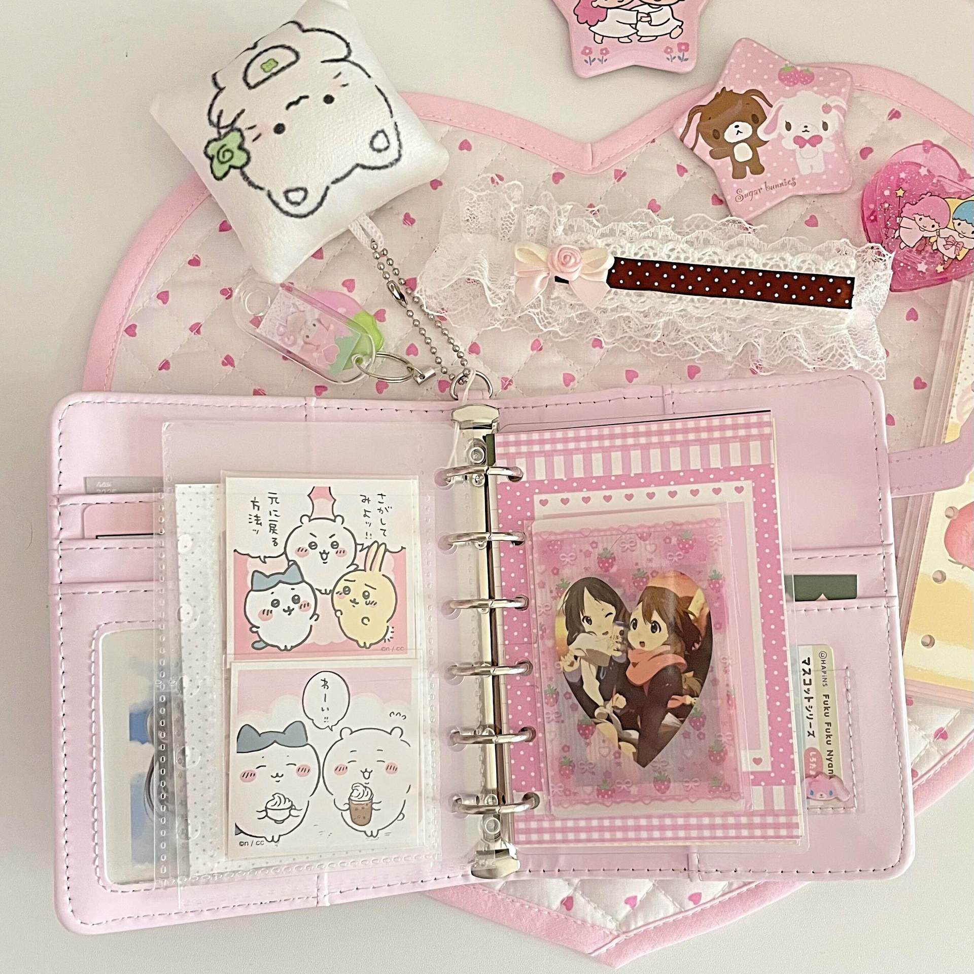 Pink Bowknot A7 Leather Binder - огляд і ціна Leather Work Diary